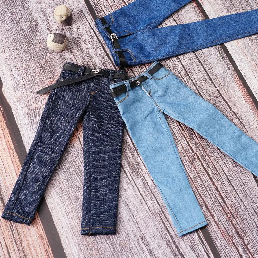 1/6 Scale Jeans 12" Scale Pants Doll Pants Man Doll Clothes