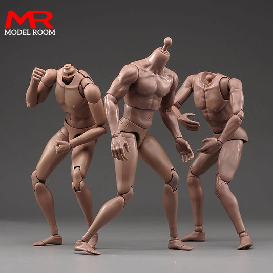 1/6 Male Normal Muscle Joint Body 12'' Flexible  Body
