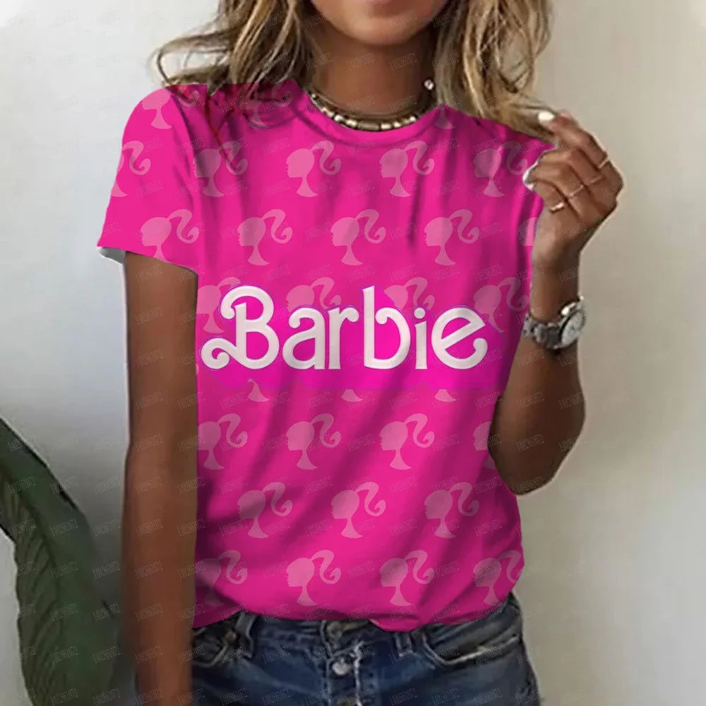 2024 Barbie Short Sleeve Summer Breathable T Shirt