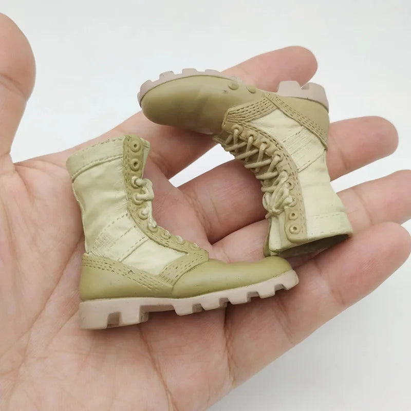 Camo Sand Combat Boots Hollow