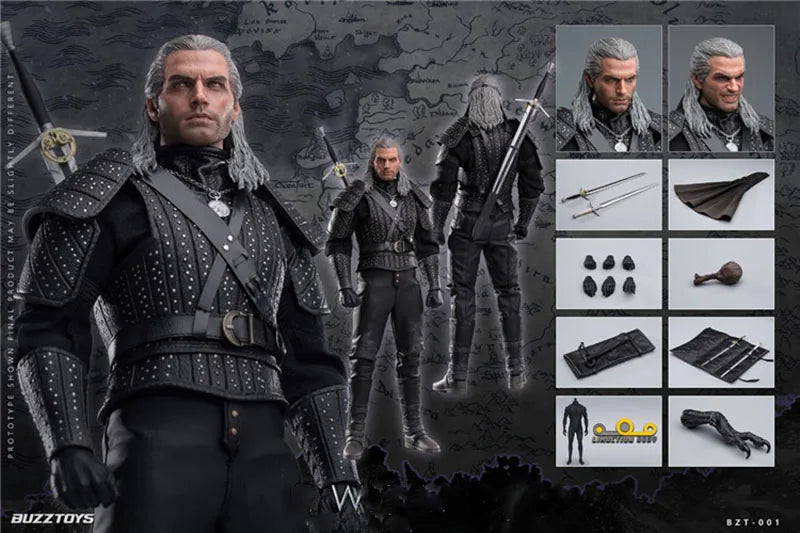 Henry Cavill   The Witcher White Wolf Geralt 1/6 Male