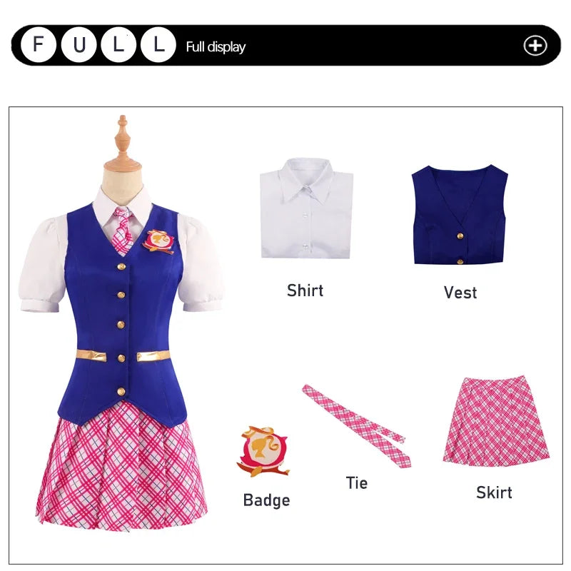 Barbie Movies Cosplay Costumes  School Uniform