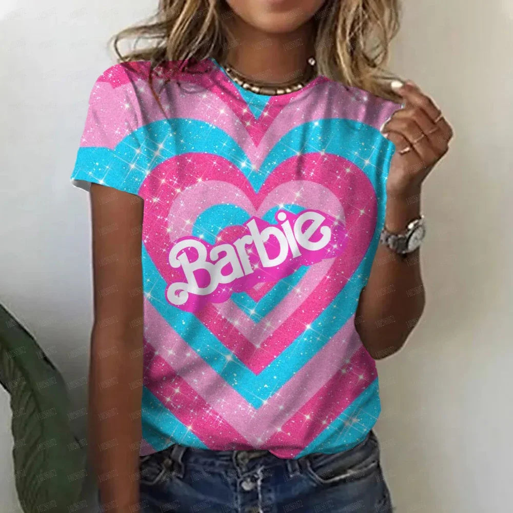 2024 Barbie Short Sleeve Summer Breathable T Shirt