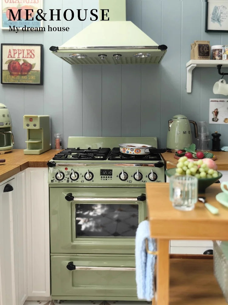 1/6  Kitchen Stove Oven Cooking Bench
