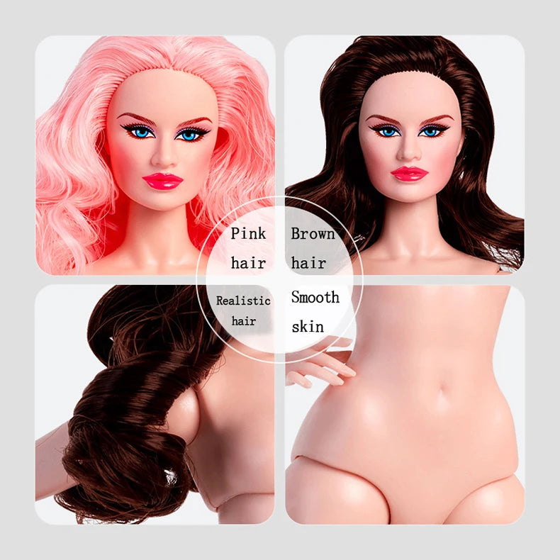 European Fashion Light-Toned 1/6 32cm BJD Doll Naked