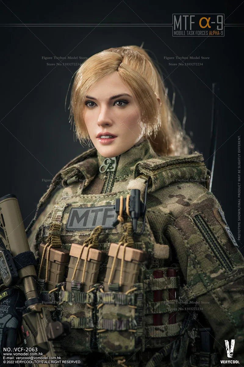 Female Soldier  Alpha-9  Mobile Task Force  12" 1/6