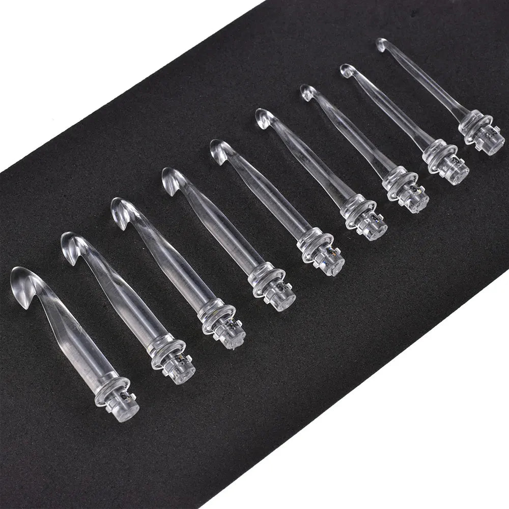 9-In-1 Luminous Led Needle Usb Crochet Hooks Set