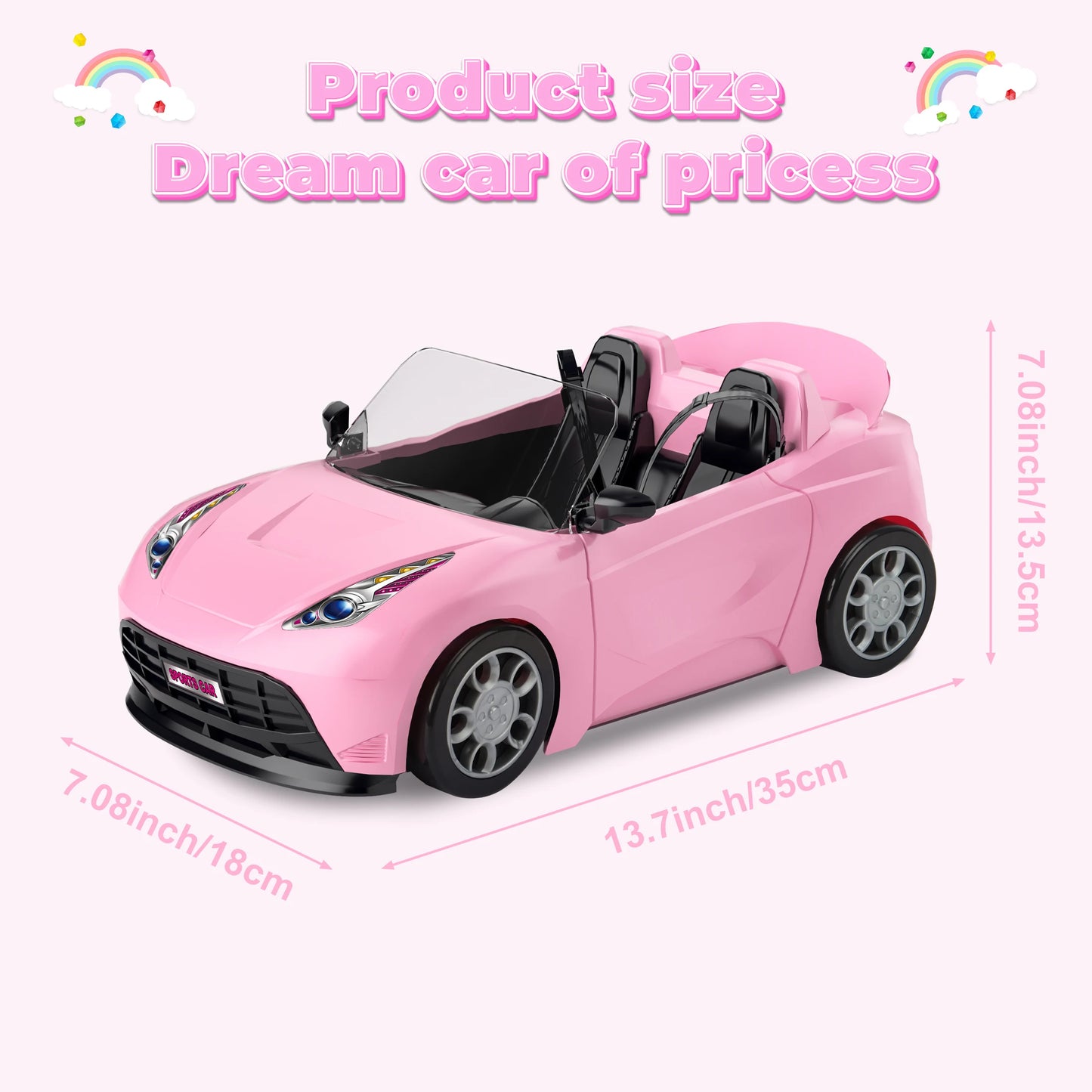 Sports Car Model - Fits 11.5 Inch Doll