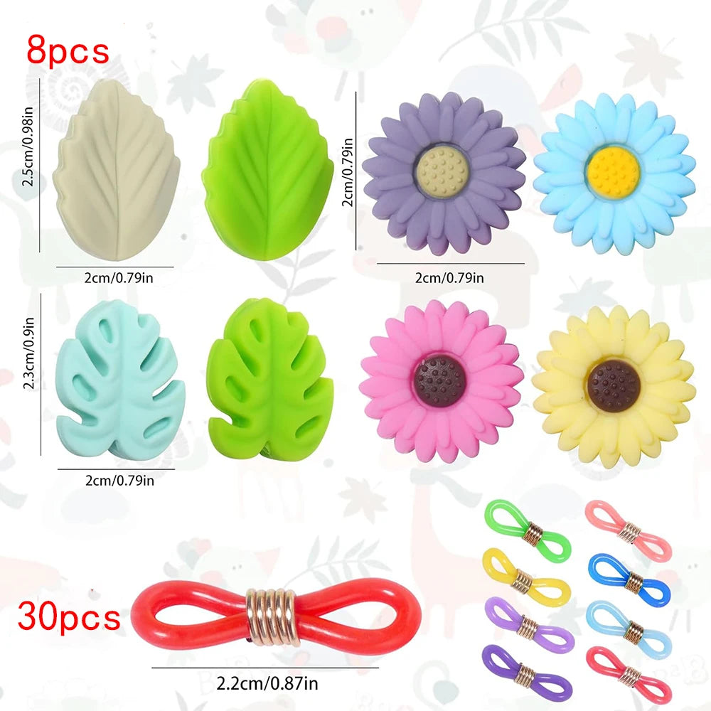 38pcs Knitting Needle Stoppers Silicone