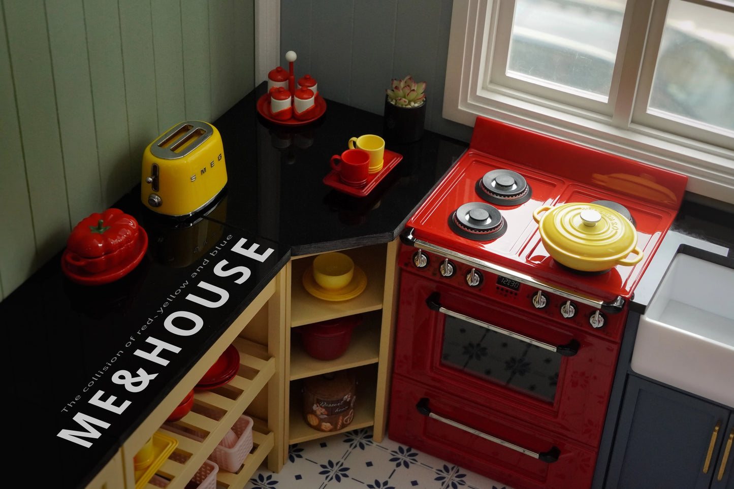 1/6  Kitchen Stove Oven Cooking Bench