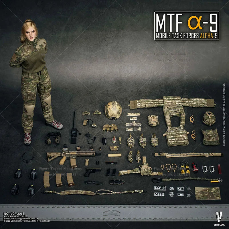 Female Soldier  Alpha-9  Mobile Task Force  12" 1/6