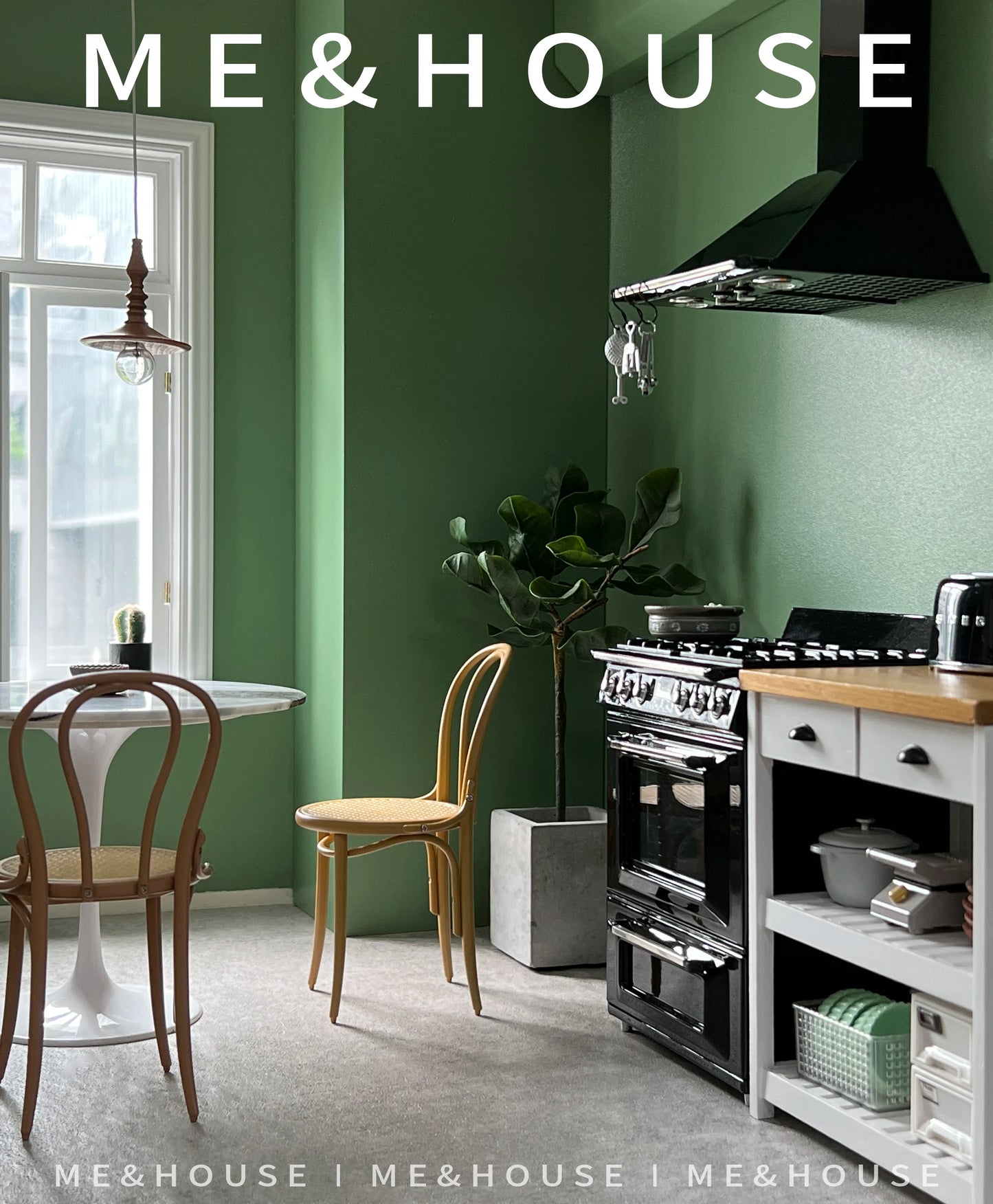 1/6  Kitchen Stove Oven Cooking Bench