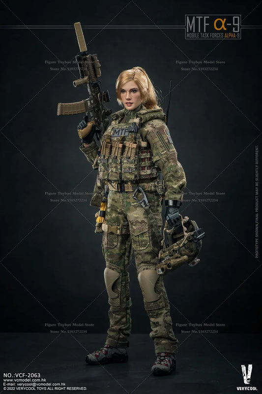 Female Soldier  Alpha-9  Mobile Task Force  12" 1/6