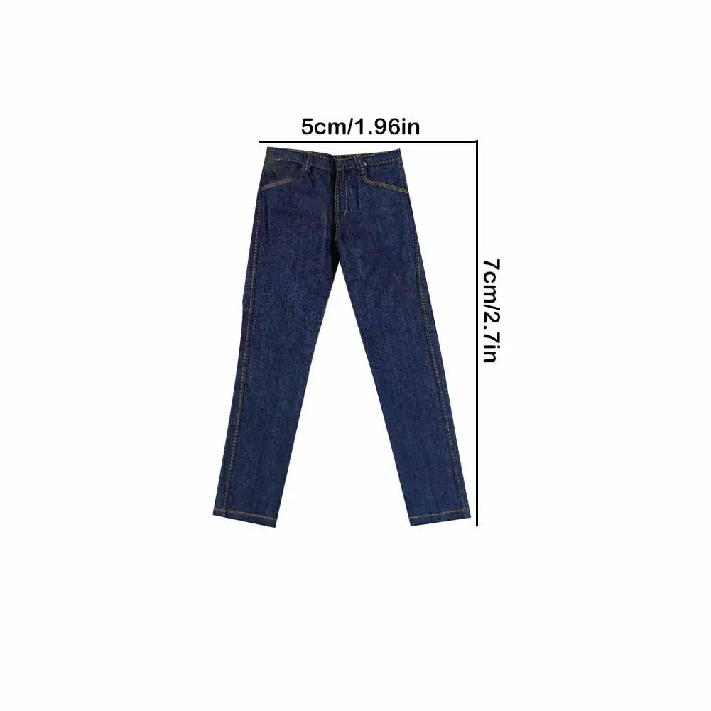 1/6 Scale Jeans 12" Scale Pants Doll Pants Man Doll Clothes