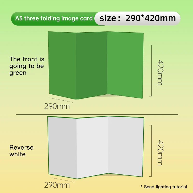 Light Reflector Green Screen Diorama Backdrop  for Photos  Kits